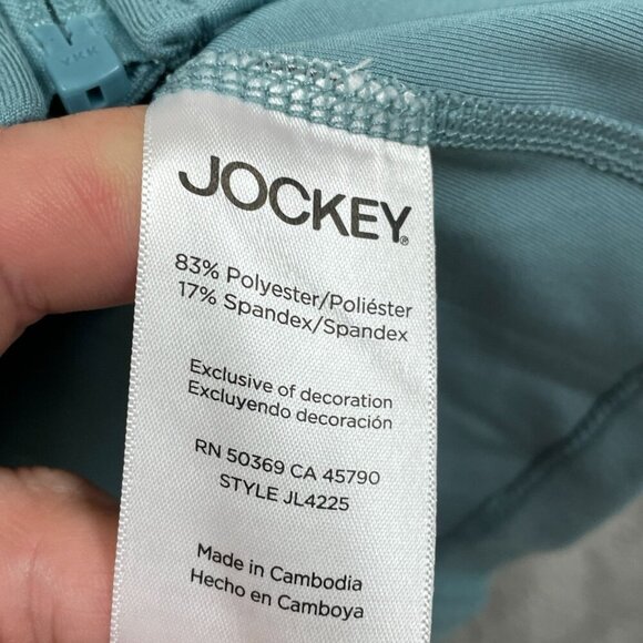 Jockey Womens XXL Zip-Up Jacket Light Blue Polyester/Spandex Blend NWT 6539 - Picture 4 of 7